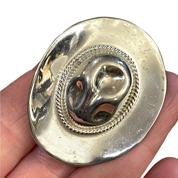 Sterling Mexico TS 77 Cowboy Hat Southwestern Brooch Pin - Picture 5 of 11